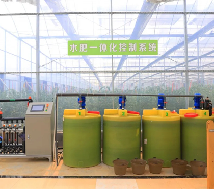 金海湖新区，智能温室大棚采用华胜物联网水肥一体化设备实现智能化灌溉